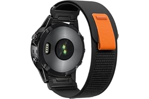 ZEEFLUFUN Sports-Band for Garmin Fenix 8 51mm/7X/Fenix 6X pro/Fenix 6X Sapphire/Fenix 5X /Fenix 5X plus/Fenix 3,26mm Adjustable Nylon Loop Bands for Garmin Enduro/Tactix Delta/Descent Mk1 Mk2 Mk2i,Breathable