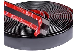 SBWLKJ 13FT Automotive Trim Molding Glossy Black 1"(25mm) Wide Car Side Moldings(Self Adhesive) UV Protected Scratch-Proof for All Vehicles Body Door Window Bumper