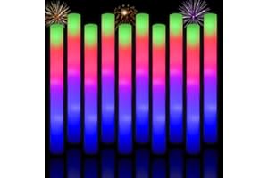 Taotuo Glow Sticks Bulk, 20 Pack LED Light Up Foam Sticks 3 Modes Color Flashing,Glow Party Supplies for Wedding Birthday, Raves, Concert, Camping, New Year, Carnival, Halloween Christmas