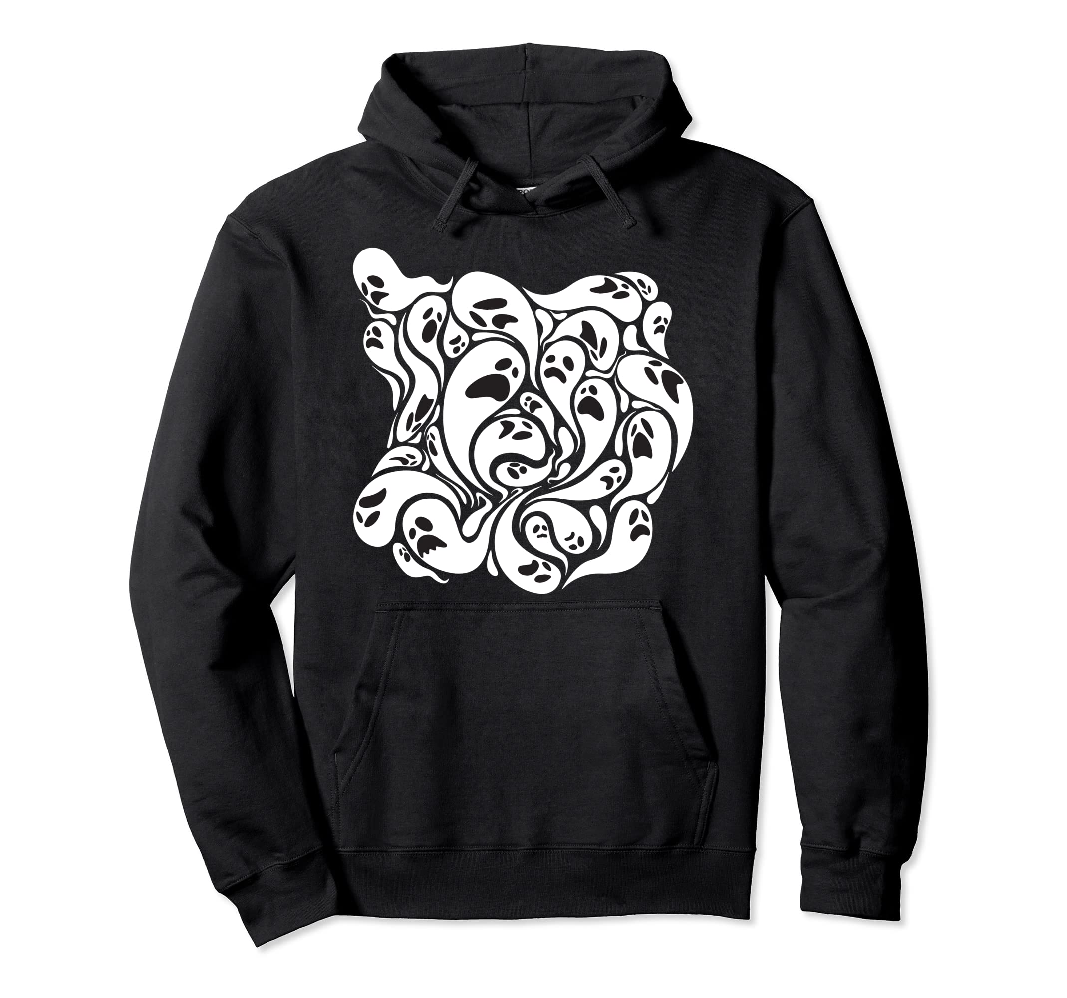 Creepy Scary Screaming Ghosts Faces Spooky Halloween 2022 Pullover Hoodie