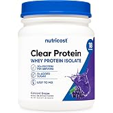 Nutricost Clear Whey Protein Isolate Powder (Concord Grape) 1 LB, GMO-Free | 20g of Protein, 0g Added Sugar, Gluten-Free
