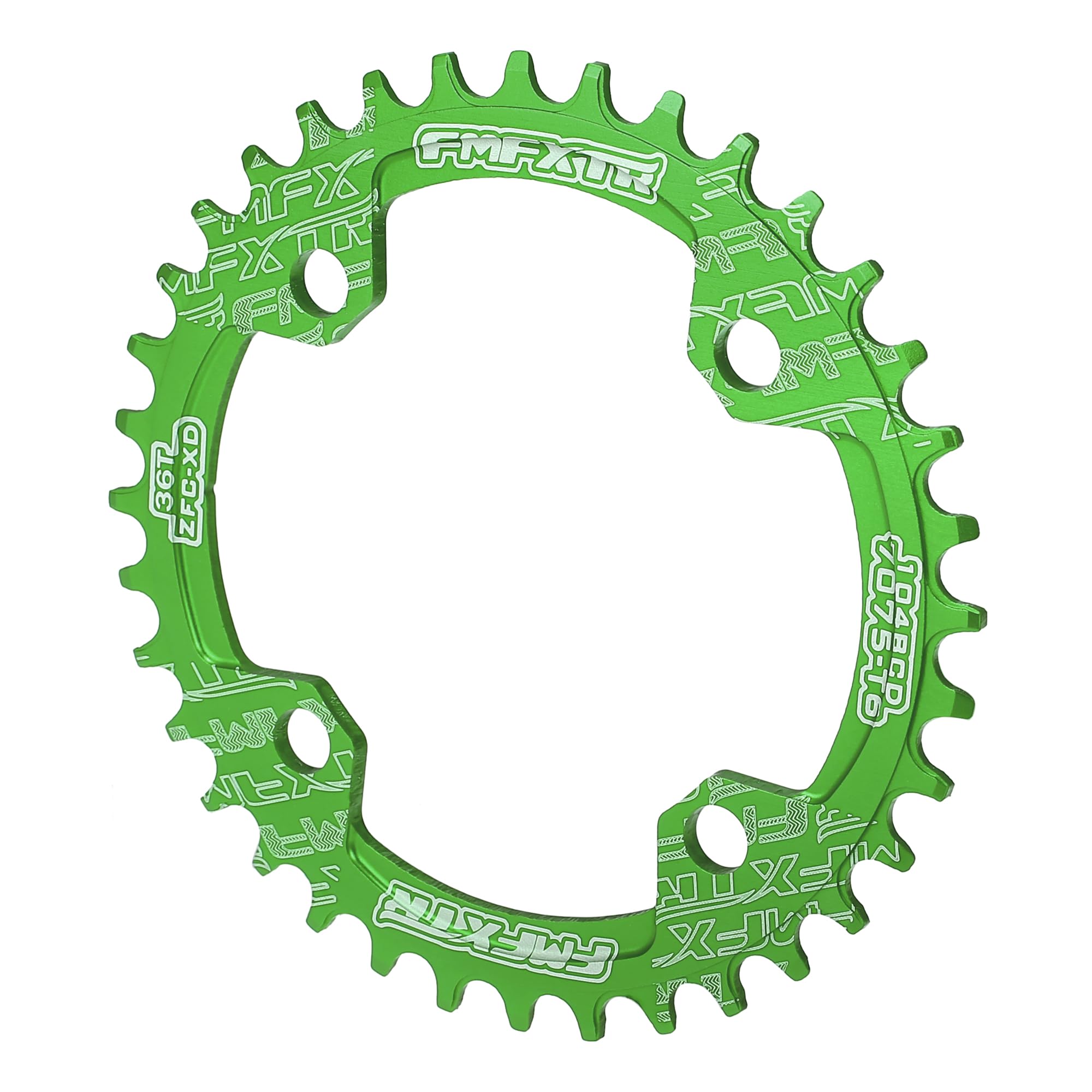 X AUTOHAUX 36 Teeth 104mm Bicycle Wide Chainring Crankset Tooth Plate Green
