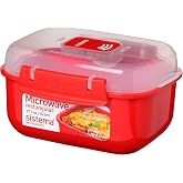 Sistema Rectangle Microwave Container | 525 ml | BPA-Free | Red/Clear | BPA-free construction ensures completely safe heating, preserving flavor and quality during busy commercial meal prep.