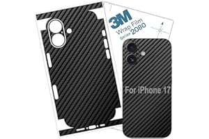 Compatible with iPhone 17 Skin Wrap 3M Film Protective for Sides and Back (Carbon Fiber)