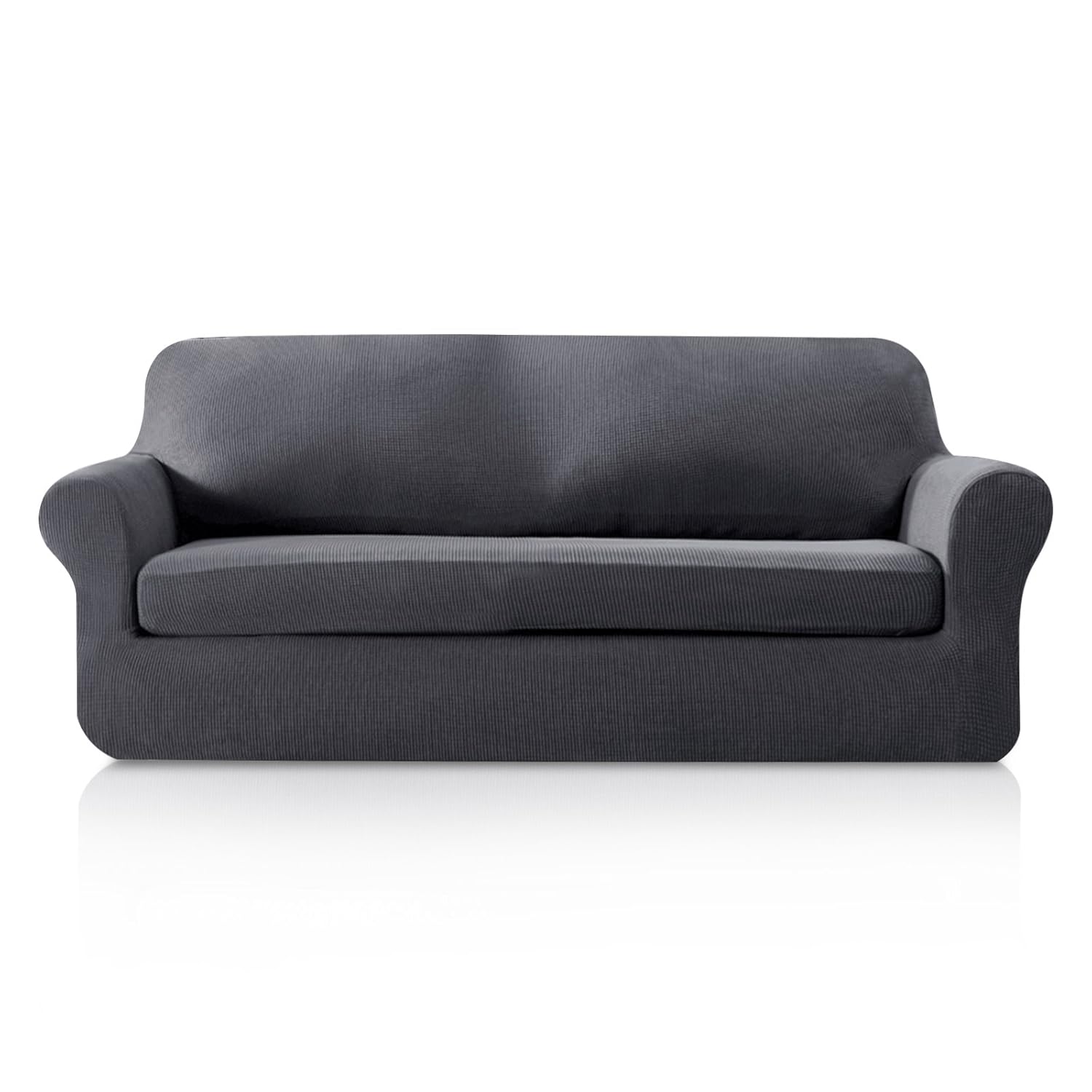 Best small gray ottoman plaid