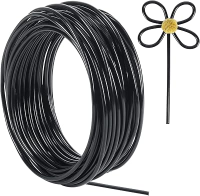 Tenn Well 9 Gauge 3mm Aluminum Craft Wire 50 ft Black Anodized