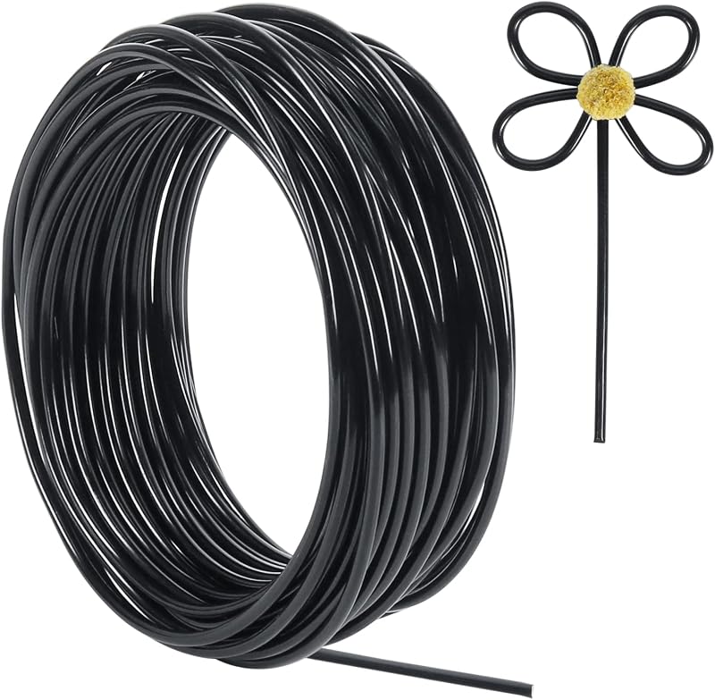Tenn Well 9 Gauge 3mm Aluminum Craft Wire 50 ft Black Anodized