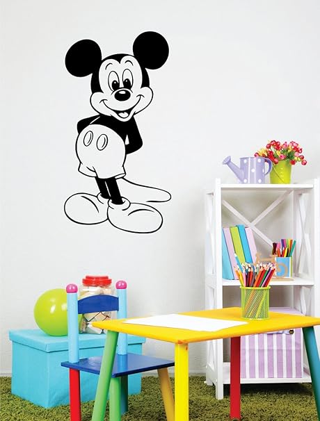 Amazon ミッキーマウスファンポスターanimated Cartoon壁ステッカー幼稚園装飾保育園インテリア装飾壁画キッズ Walt Disney Characterギフトデザイン取り外し可能なアートプリント 5adg 21 Wide X 40 High ピンク インテリア オンライン通販