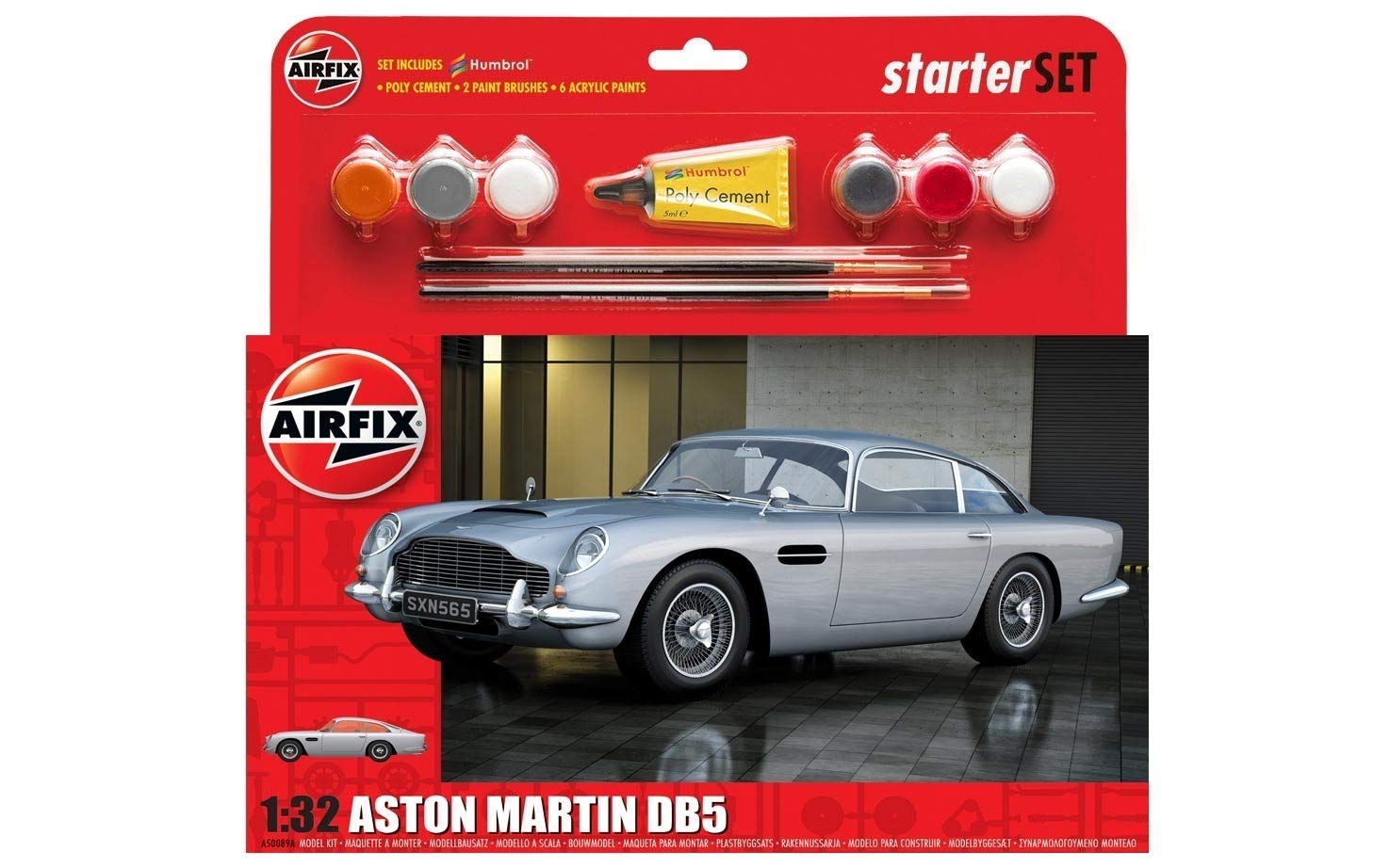 Airfix A50089B Medium Starter Set - Aston Martin DB5 Silver