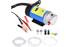 NORJIN Oil Change Pump Extractor 12V 100W, Electric Oil Diesel Fluid Transfer Pump with Tubes, Oil Extractor Pump Gear Pump f