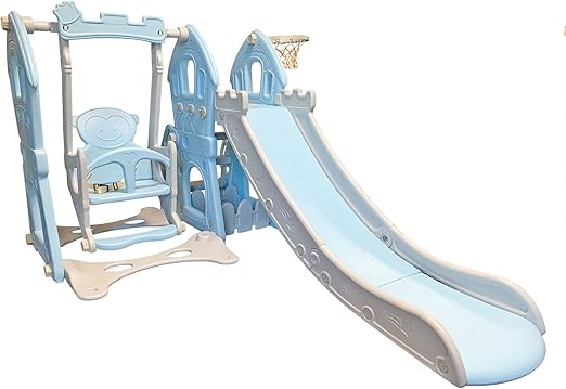 plastic outdoor slide set