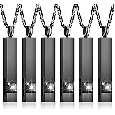 Sureio Urn Necklace for Men Women Bar Urn Necklace for Ashes Stainless Steel Mom Memorial Cremation Jewelry Pendant Keepsake