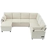 Eafurn Oversized U Shaped Sectional Sleeper Sofabed