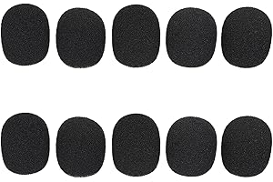 10pcs Microphone Cover Headset Replacement Foam Telephone Mic Windscreen