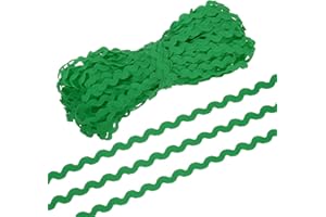 PATIKIL RIC Rac Trim 5mm 28 Yard, Wave Bending Fringe Trim Ribbon Rick Rack Lace Trim Ribbon for Sewing Crafts Clothes Gift Wrapping Party Embellishment, Dark Green