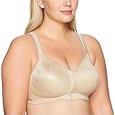 Playtex Women's Wireless Bra, 18 Hour Plus-Size Bras Available, Front Close, Extra Back Support, E525, Single or 2-Pack