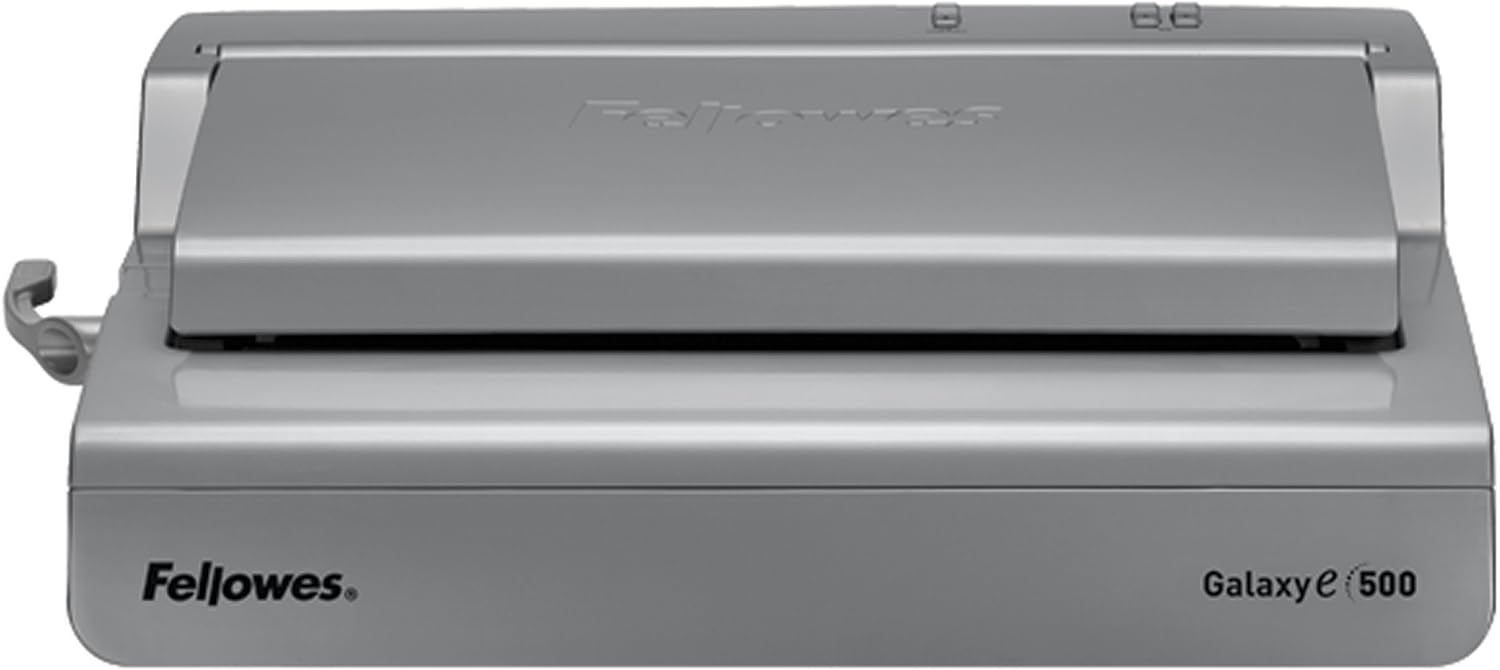 Fellowes 5218301 Galaxy 500 Electric Comb Binding System, 500 Sheets, 19 5/8x17 3/4x6 1/2, Gray : Office Products