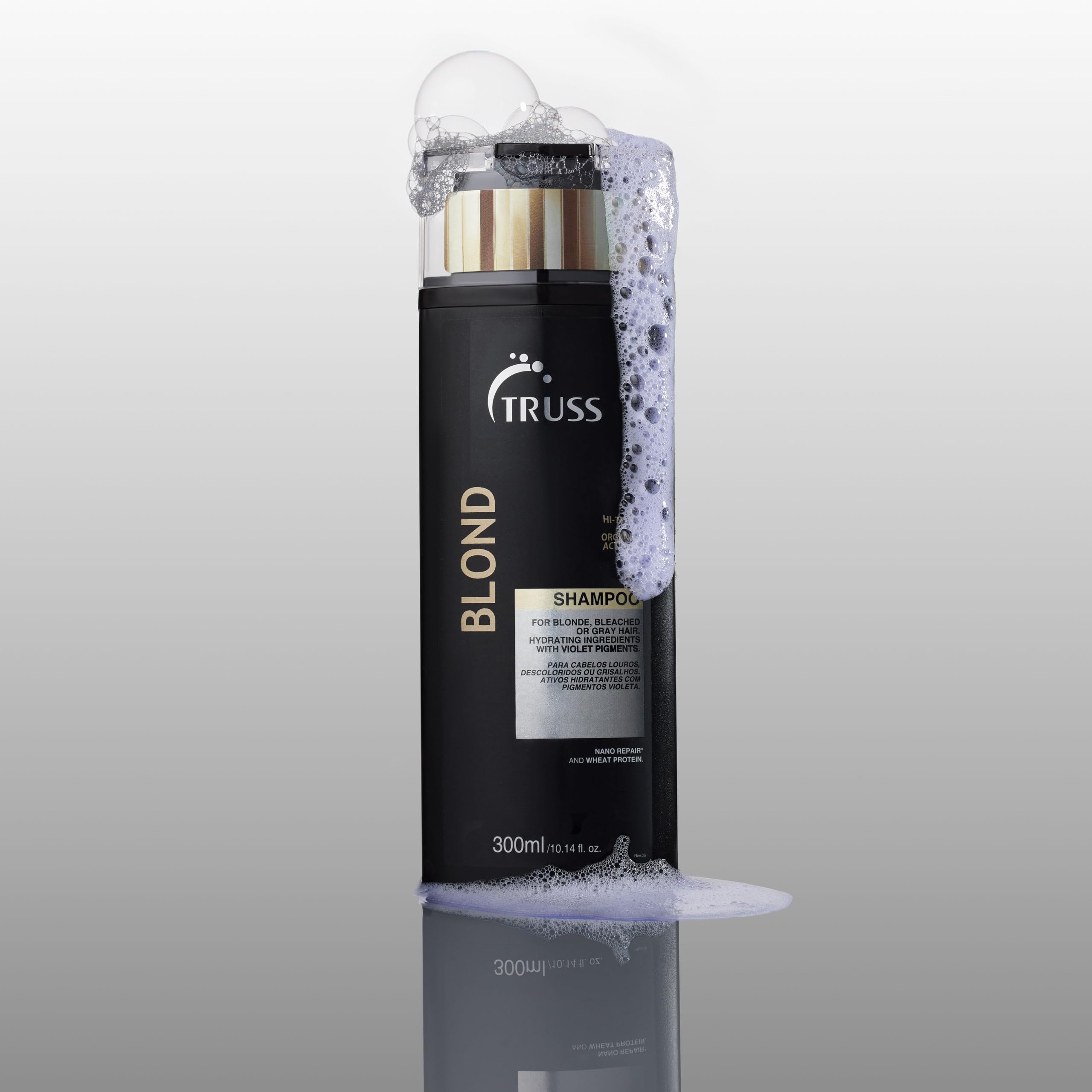 TRUSS Purple Shampoo & Toner for Blonde Hair - Blond Shampoo for Bleached, Gray, Highlighted & Brassy Hair - Restore Strength, Shine & Elasticity - Hydrating Daily Color Protection (10.14 Fl Oz)