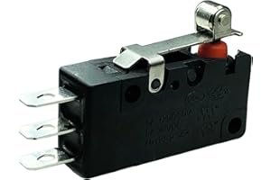 Snap Action Switch with Short Hinge Roller Lever by DTAIR Replacement for Omron D2VW-5L2A-1HS Microswitch 5A 250V 30VDC(SPDT)