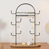 niffgaff 12.9'' Jewelry Stand Organizer Necklace Earring Holder Black view 3