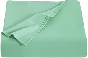 NTBAY Twin Flat Sheet Only - Brushed Microfiber Flat Sheet - Soft, Wrinkle-Free, Fade-Resistant, Stain-Resistant, Top Sheet, Hotel Quality Flat Bed Sheet, Sea Green