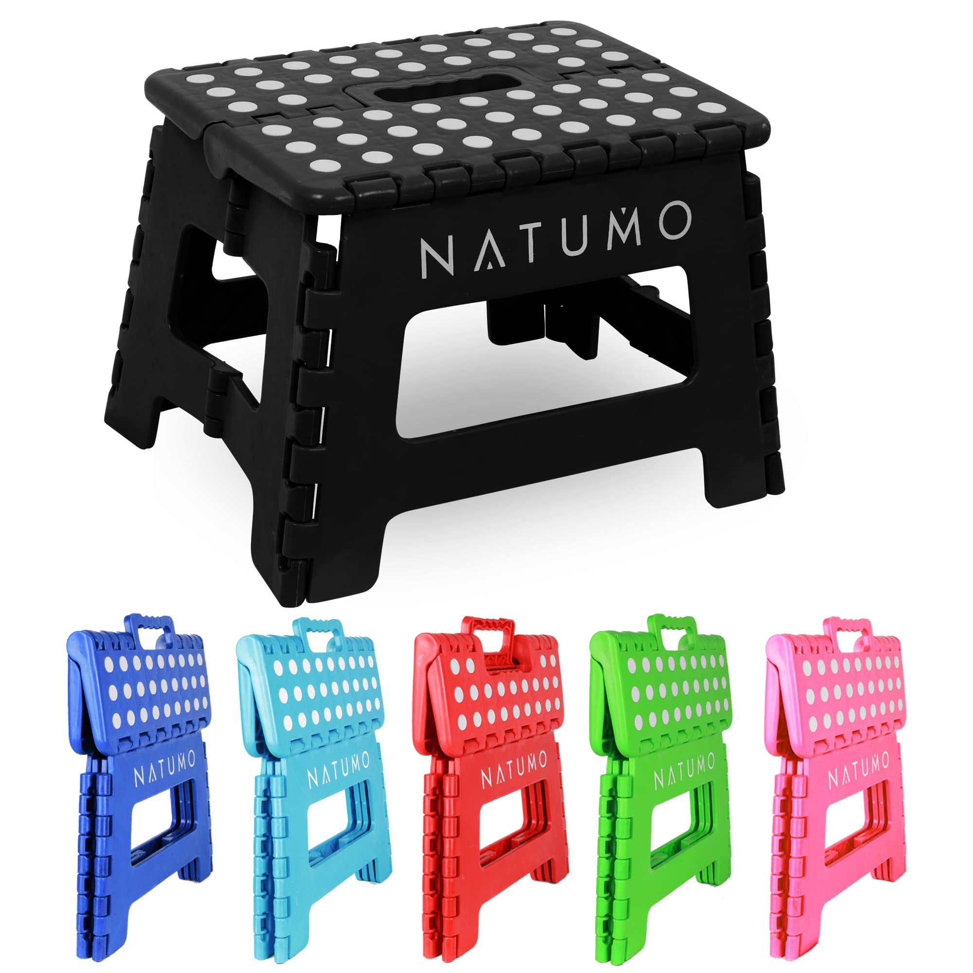 NATUMO® Folding Stool Climbing Aid Foot Stool Garden Kitchen Bathroom 150kg Folding Stool for Kids and Adults