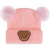 KEEPFLY Baby Beanie Hat Infant Newborn Toddler Winter Warm Knitted Cap for Baby Boys Girls Pom Pom Winter Hat,