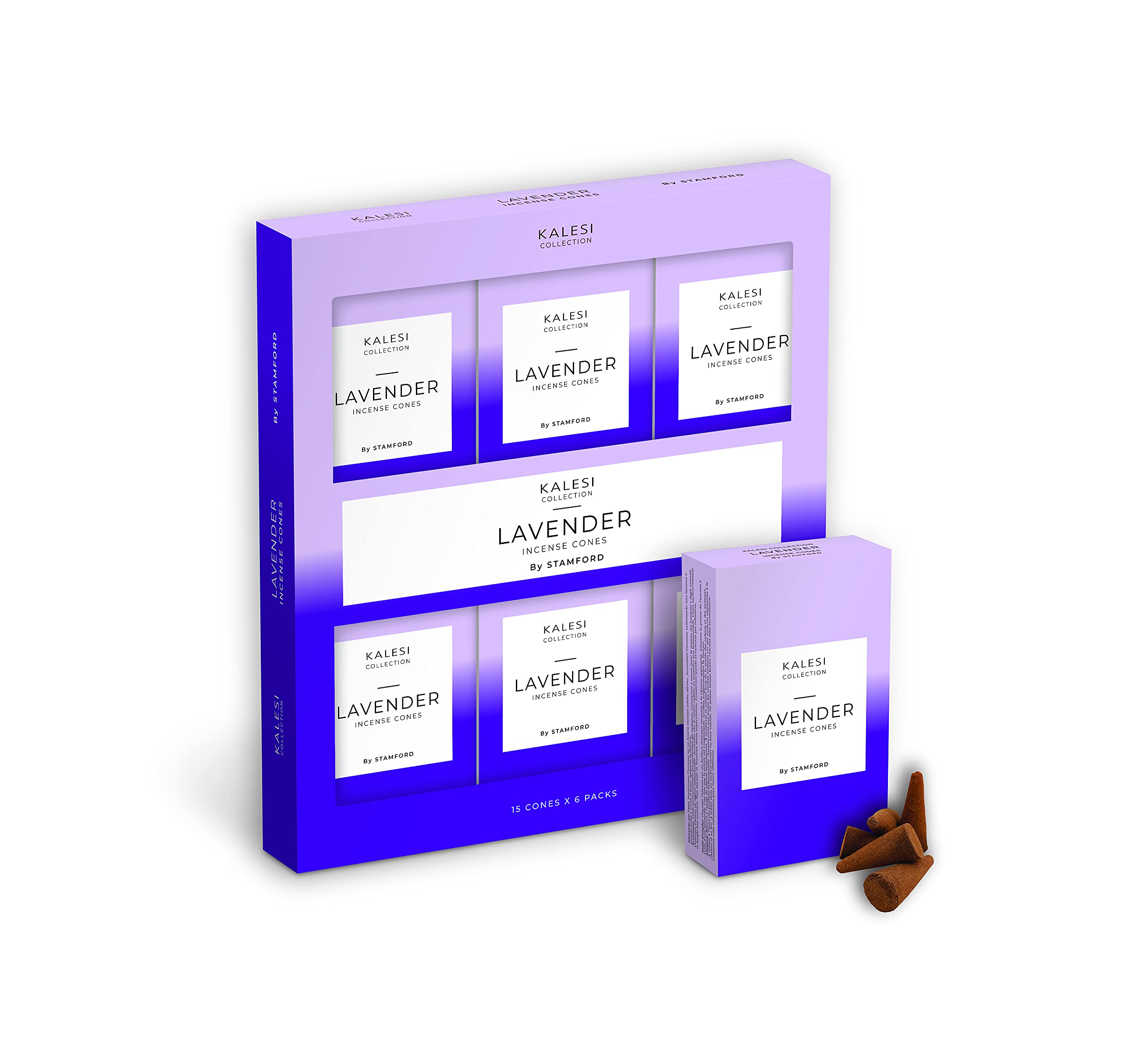 The Kalesi Collection by Stamford Lavender Incense Cones - Pack of 6,42205