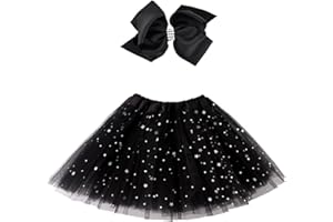 Jastore Girls Layered Stars Sequins Tutu Skirt Princess Ballet Dance Dress for 2-8 Years