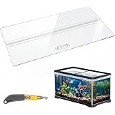Sieral Aquarium Lids Polycarbonate Canopy Set, 24 x 12 Inch, Clear, 1 Pcs | Polycarbonate, 23.07 x 11.69 x 0.12 in for 15/20H/55 Gallon Aquarium without Center Brace, Fish Tank Lid, with Knife