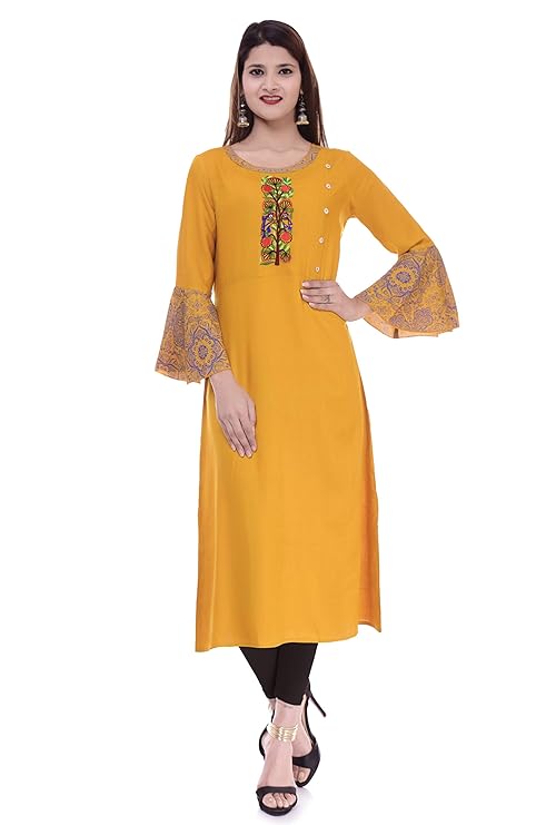 Women's Rayon Regular Kurta
