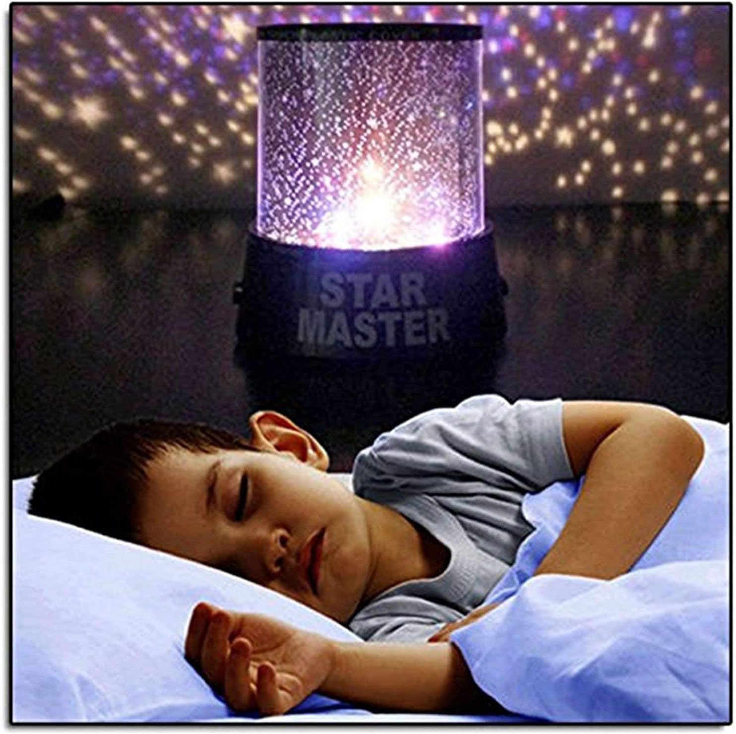 CHESHTA The Perfect Lifestyles Plastic Star Master Projector with USB Wire Night Lamp (Random Colour)