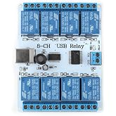 Hilitand 8 Channel 12V DC USB Relay Board Module Controller for Automation Robotics