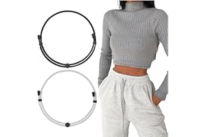 WHIPPY 2Pack Tuck Band Tool for Women Elastic Stretch Belts Tucking Shirts Sweater Cropping Belt Adjustable Crop Band for Top