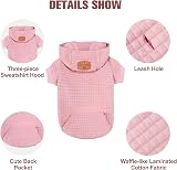 BEAUTYZOO Small Dog Hoodie Sweater with Pockets Leash Hole All Weather Coat view 6
