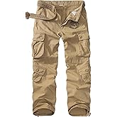 Men's BDU Casual Military Pants, Tactical Wild Army Combat ACU Rip Stop Camo Cargo Work Pants Trousers with 8 Pockets