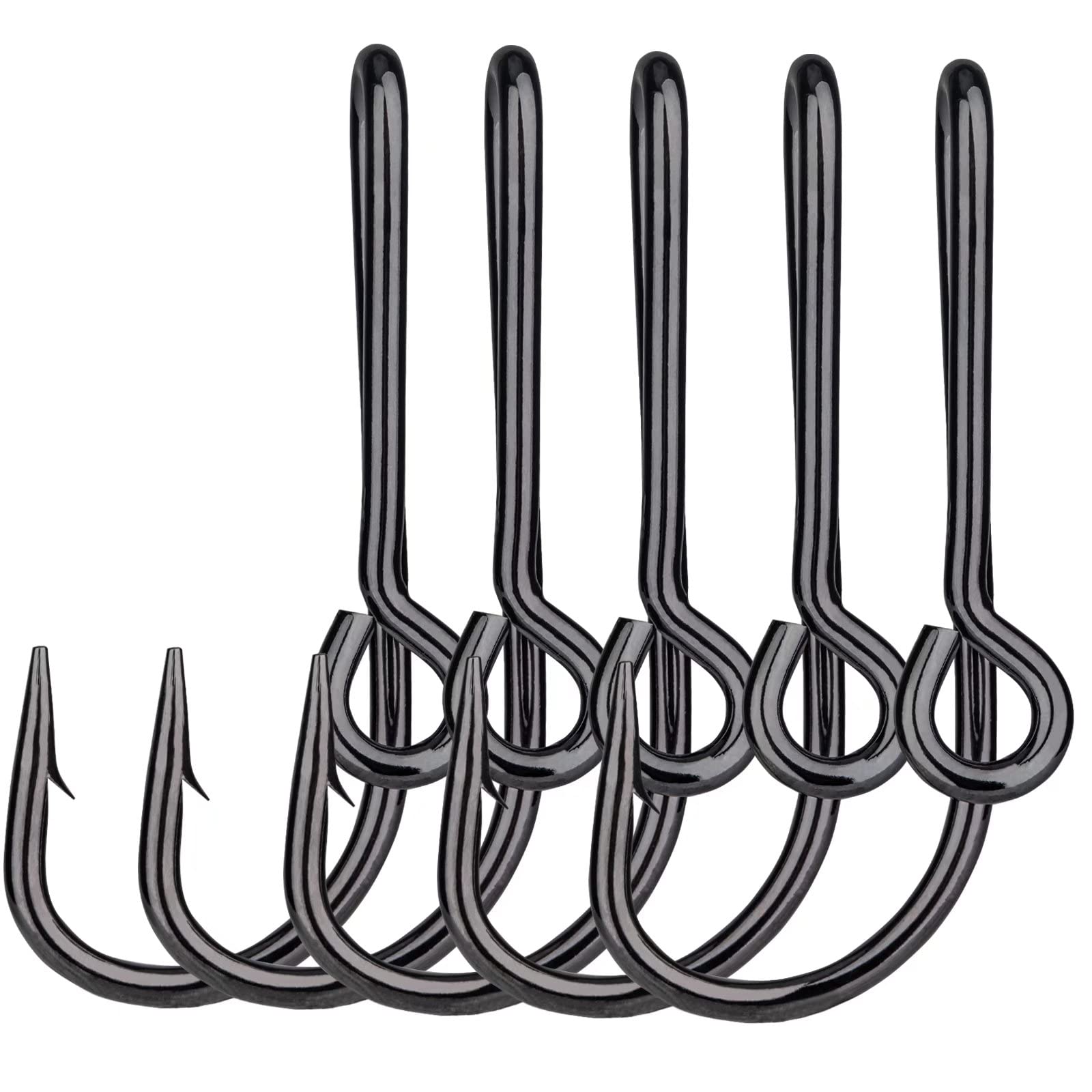THKFISHI Fishing Hooks 5PCS Fish Hook Hat Pins Hat Hook Clip Fish Hooks for Hat Black โ image 1
