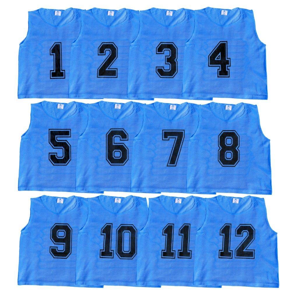 Athllete Set of 12 Scrimmage Vest/Pinnies/Team Practice Jerseys with
