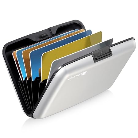 GreatShield RFID NFC Blocker Cardguard[Aluminium] Kreditkarten/Visitenkarten/Ausweis EC/Bank-Karte[Halter|Hülle|Etui|Brieftas