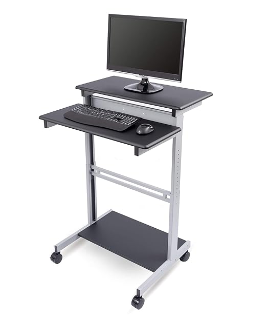 Mobile Standing Desk Computer Workstation Amazon.co.uk Kitchen & Home
