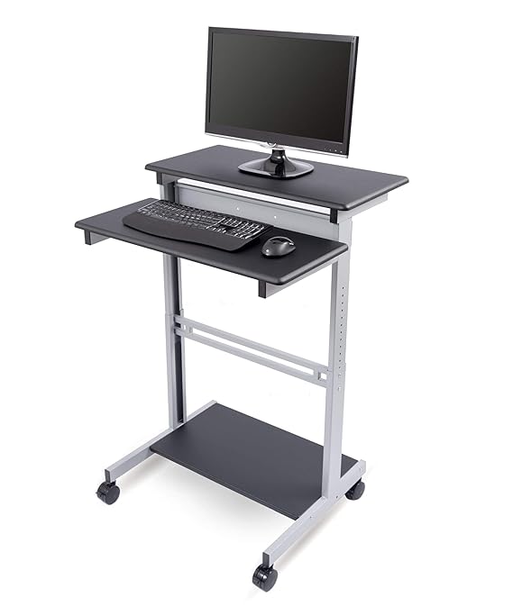 Mobile Standing Desk Computer Workstation: Amazon.co.uk: Kitchen & Home