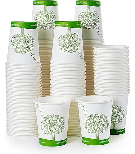 8oz Brown Paper Cups - Eco Friendly Disposable Hot Drink Cups, Pack Of 50