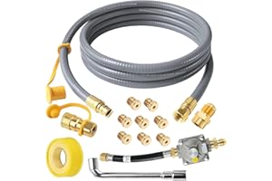 MIV Upgraded Weber Natural Gas Conversion Kit - 10FT Hose & Regulator for Genesis, Genesis II, Spirit, Spirit II Grills