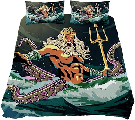 Amazon 海の神 かっこいい 寝具カバー 布団カバーセット ダブル ボックスシーツ 枕カバー 柔らかい 子供用 大人用 洋式 和式 肌触り良い 洗濯機可能190 210 寝具カバーセット オンライン通販