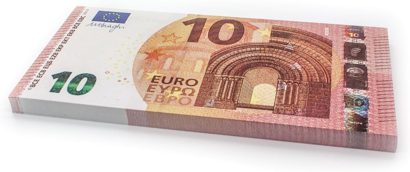 cashbricks 75 x eur10 euro play money notes size 125 amazoncouk