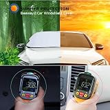 BEEWAY Car Windshield Cover Heavy Duty 4-Layer Snow Ice UV Dust Protection view 3