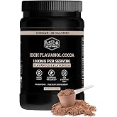 Black Forest High Flavanol Cocoa Powder - 1200mg Flavanols &amp; Flavonoids with 600mg Epicatechin - 10X Concentrated Dark Cocoa Extract for Nitric Oxide and Wellness Support - Non-GMO Vegan