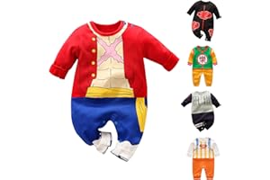 RELABTABY Newborn Baby Boys Girls Anime Romper Cotton Long Sleeve Infant Cosplay Costume Jumpsuit Outfit