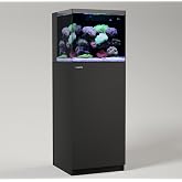 LANDEN Wooden Aquarium Stand &amp; Cabinet, 20 Gallon Fish Tank, 17.7x17.7in | Matte black finish; 45x45x80cm, 31.5in tall; enclosed storage hides wires and gear; fresh, salt, planted or reptile setups
