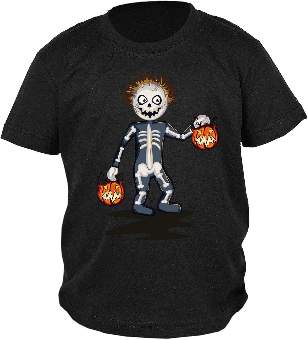 Halloween TShirt Jungen Kinder Skelett Schwarz Amazon.de Bekleidung